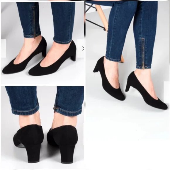 NIB$325 Stuart Weitzman Suede Chic Pumps Comfy Mid Heels 10 N - Picture 3 of 13